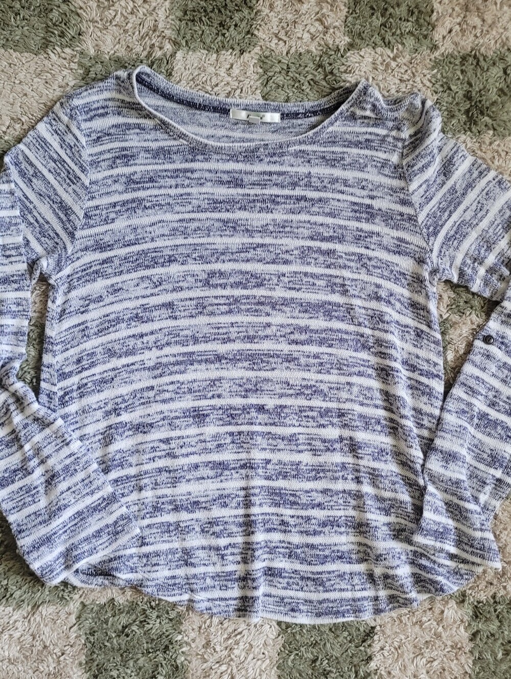 Papaya Navy & White Striped Knit Top